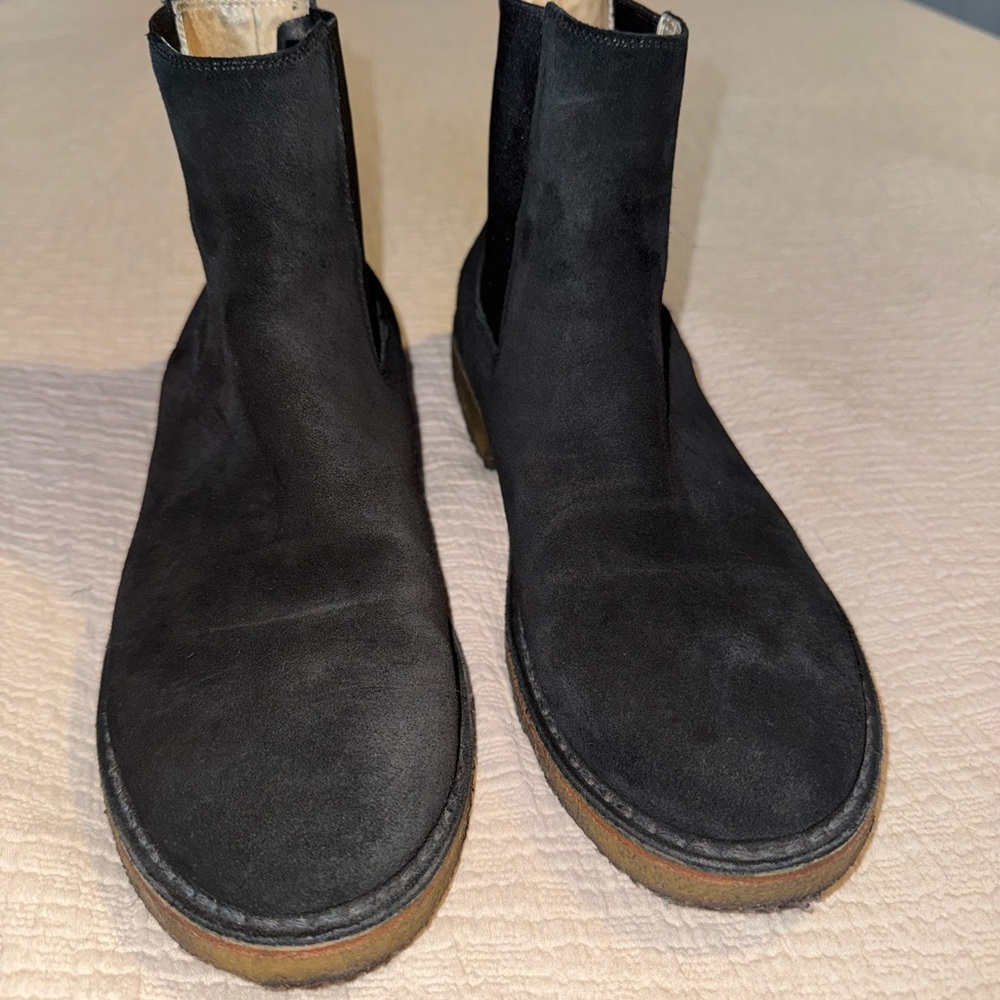 Barneys New York Black Suede Men’s Chelsea Boots